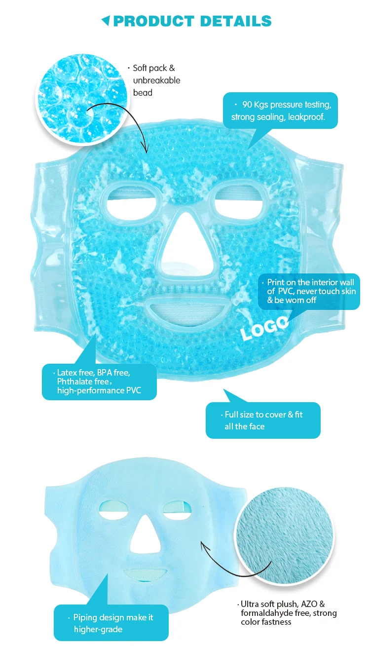 Full Face Full Coverage Hot Cold Cooling Gel Bead Eye Mask Buy Full