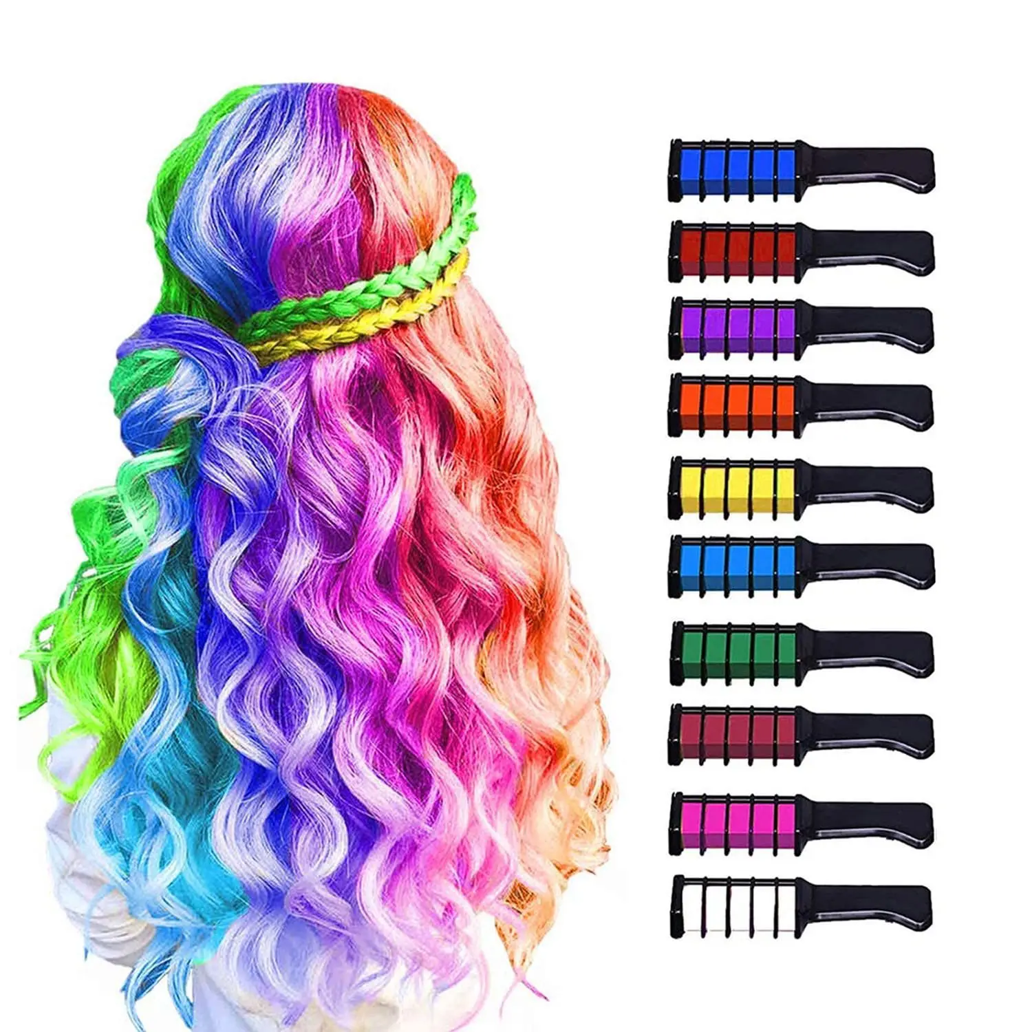Multi Colors Disposable Holiday Diy Hair Chalk Comb Hair Color Dye For Kids  Adults - Buy Bulk Hair Dye Color,Glitter Hair Dye Color,Color Fixer In  Fabric Dyeing Product on Alibaba.com
