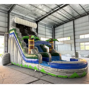 Commercial large waterslide inflatable slip and slide inflatable water slide for pools with slide for adults party