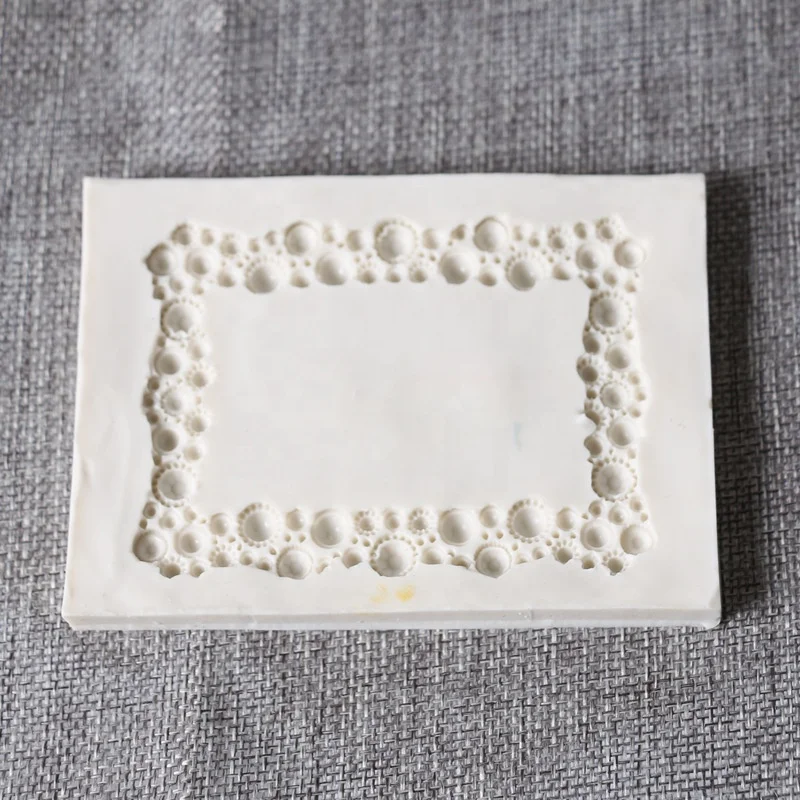 2023 Mirror frame European pattern Baroque Silicone 3D Baking Fondant cake soap bar candle Home Decoration Crafts Silicone mold