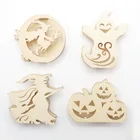 Table Decoration Factory Manufacture Novelty Halloween Lght Up Wooden Table Decoration