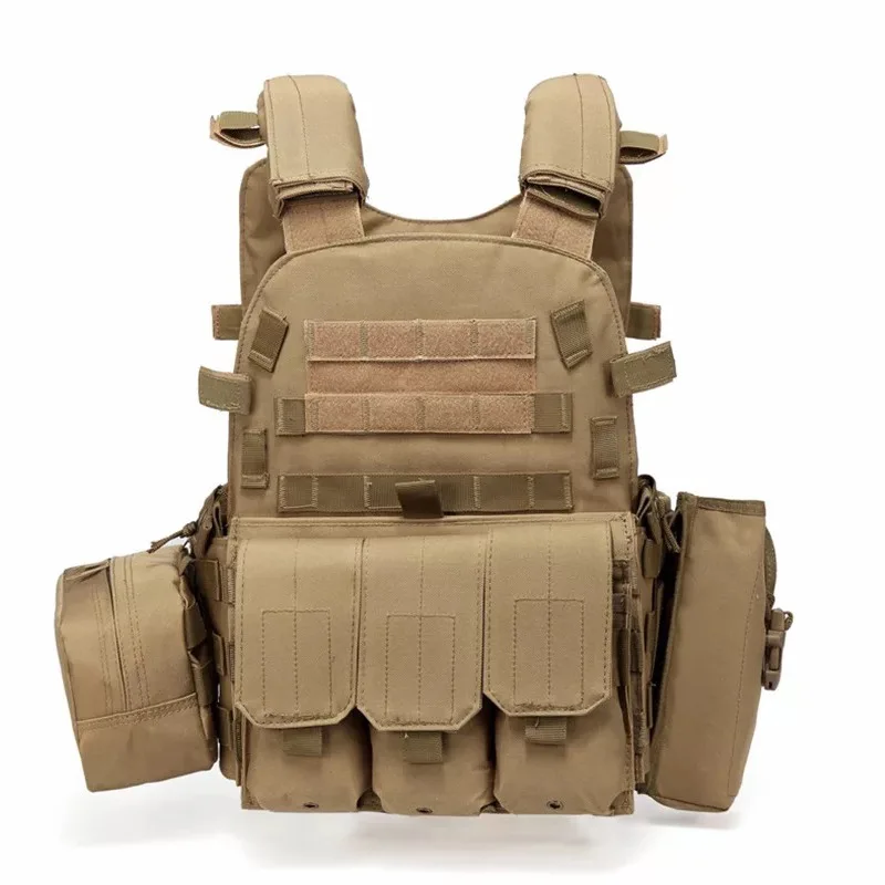 Army Military Molle Combat Airsoft Tactical Vest Adjustable Plate Carrier 5Color 