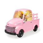 Day New Design Light Up Valentine's Day Snow Globe Valentine Gifts Water Swirling Glitter Truck