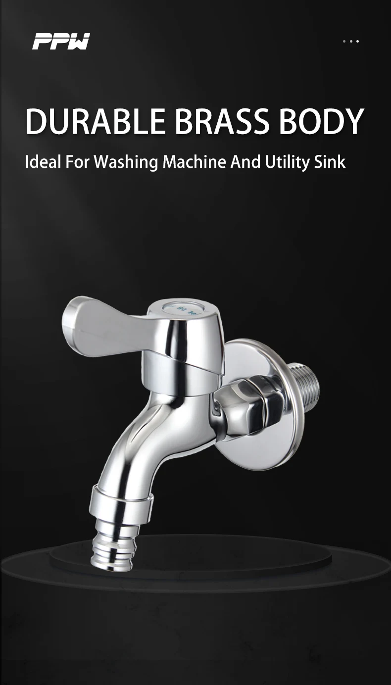 Brass Modern ABS Handle Wall-mounted Bib Cock Drinking Water Safe High Water Flow Soft Aerated Stream Drip-Free Leak-Proof manufacture