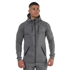 Hoodies Cheap Wholesale Custom 80% Cotton 20% Polyester French Terry High Quality Zip Up Long Sleeve Slim Fit Oversized Gym Hoodies Mens