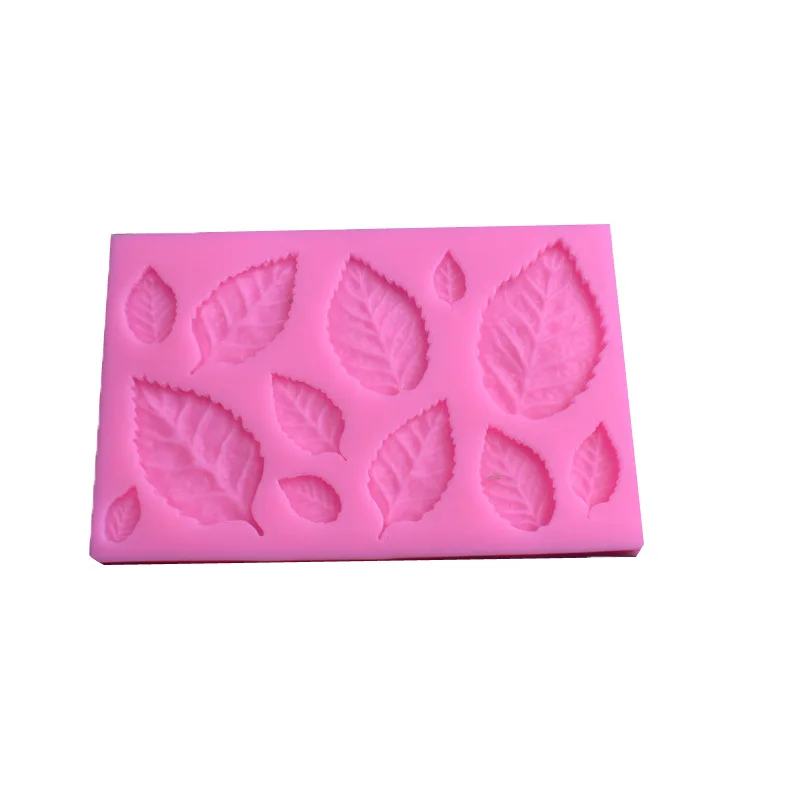 Amazozon Cake Decoration Molds, Leaves, Rose Flower Silicone Mold for Polymer Clay Wax Melt Fondant Candy Chocolate