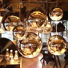 Nordic Design Lamp Nordic Round Glass Copper Lamp Mirror Glass Ball Indoor Pendant Lamp