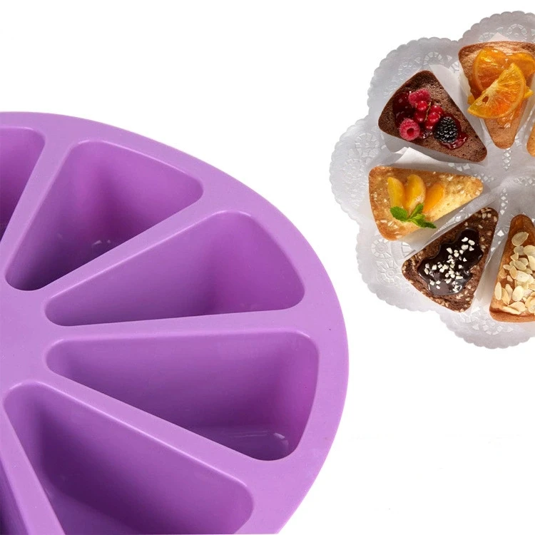 Eco Friendly Stocked non stick Sustainable Moulds 10 cavities DiyGel Triangle scone Mold Silicone cake mold baking pan cake tool