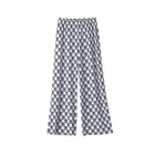 Pants 2021 New Arrivals Printed Letter Long Wide Leg Trousers Women Pants Elastic Waist