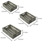 Rustic Gray Farmhouse Style Rustic Barnwood Gray Wood Nesting Crates Boxes