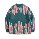 Acrylic Fibres Anti-shrink Tie Dyeing Knitted Jumpers Woman Sweater Pullover Women Sweaters Unisex