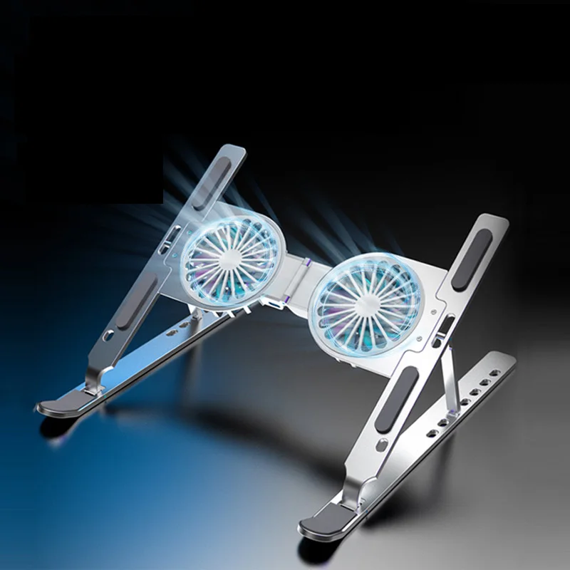 Adjustable Foldable Aluminum Portable Computer Stand Laptop Stand with fan cooling