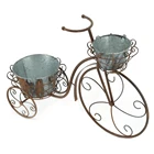 Table Decoration Hengfa Palette Metal Artist Home Table Decoration Rusty Antique Bicycle Bucket Flower Stand