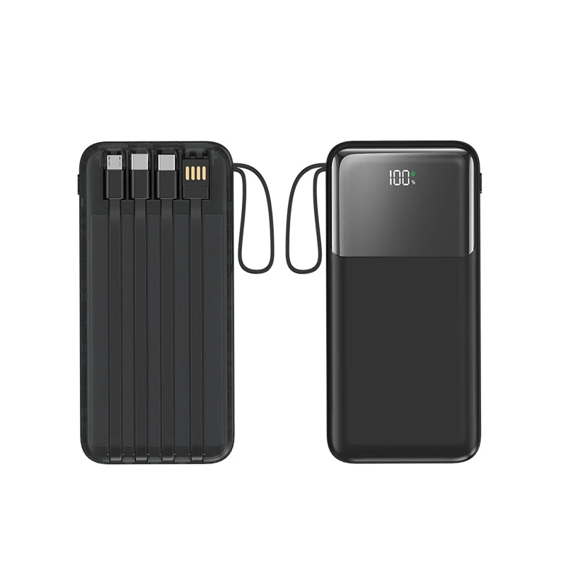 20000mAh Built-in Cable Power Bank, Multi-port USB-C Power Bank with Lanyard LED Digital Display 22.5W Fast Charging PB213