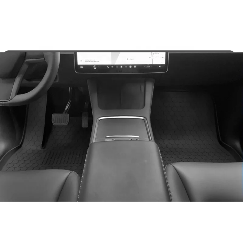 NEW Design Custom Black Winter Model Y 3D 3PCS Silicone Luxury Waterproof Car Foot Floor Mats