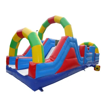 Customized Commercial Pvc Bounce House Inflatable Obstacle Course For Kids Funny Park