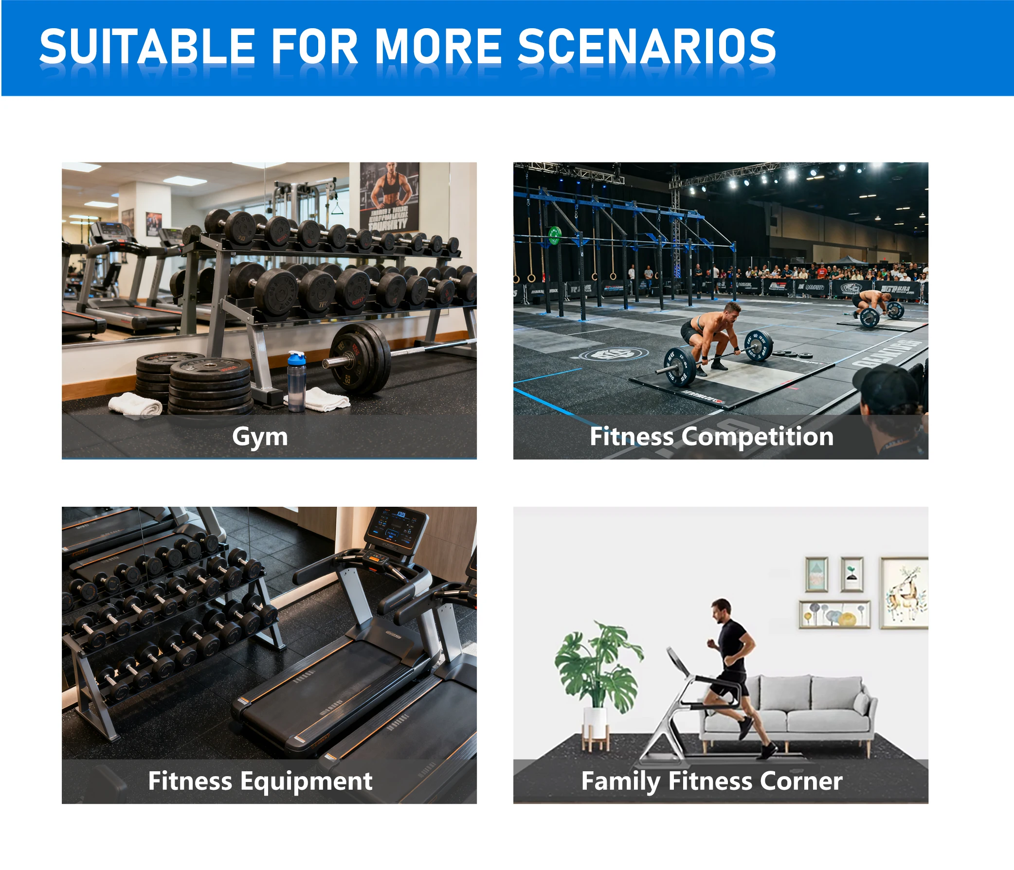 Hydefoam Customizable EVA+Rubber Gym Flooring Mats Household Sport Mat Anti slip Sound-Insulating Gym Absorber Playground manufacture