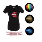 Iron On Transfer Custom Lips Hotfix Rhinestone Transfers Sexy Lip Iron On Heat Transfer Vinyl Stickers For Clothes