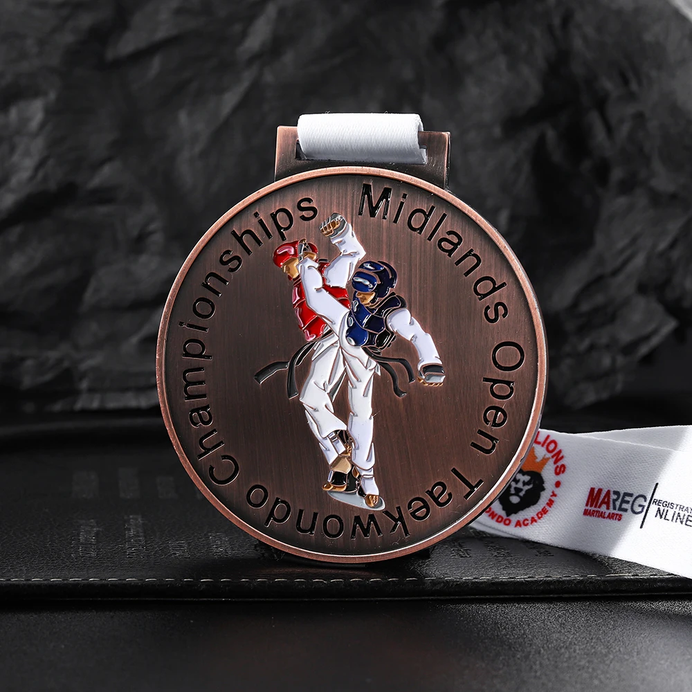 Factory Custom Medals Sports Metal Martial Arts Judo Jiu Jitsu Medals