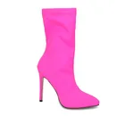 Heels Factory Direct Sales In Boot Stretch Cloth Point Large Size Women's Boots Stiletto Heels