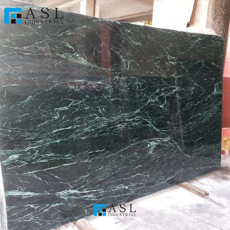 Factory direct emerald luminous green marble slab verde dark empress marble tile emperador green vert guatemala marble