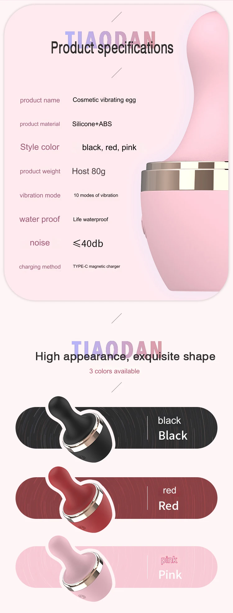 Huevo vibrante de 10 modos de lengua adulta que lame vibrador juguete sexual para mujeres Peñón de punto G Estimulador del clítoris Masajeador Dispositivo de masturbación femenina Carga magnética - details 1