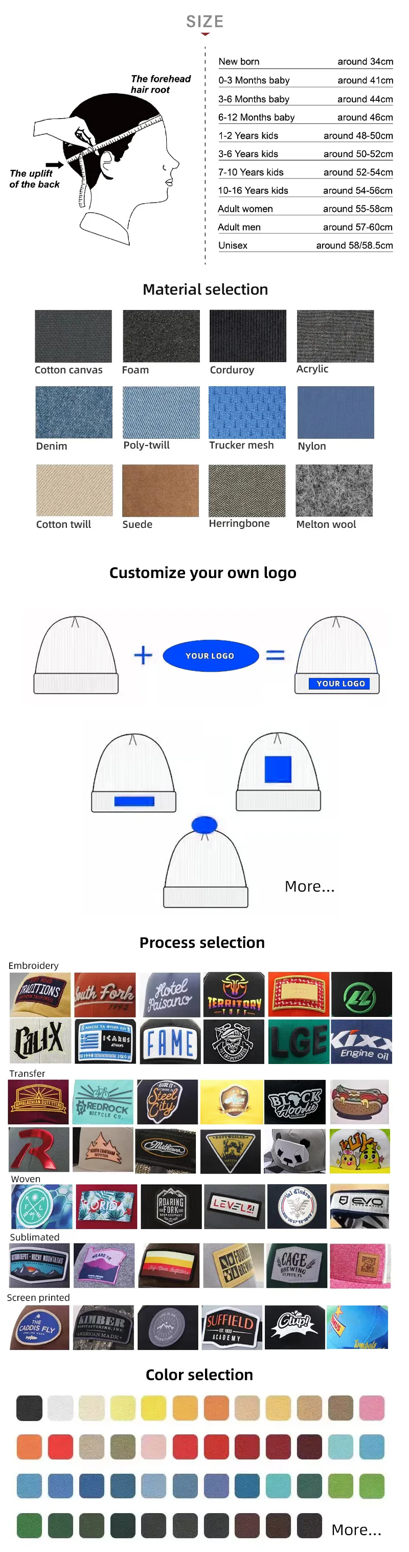 Acrylic Jacquard Knitted Hat European and American Fans Embroidered Logo Hat