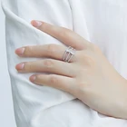 Zircon Gem Ring Diamond Zircon Silver 925 Ring Pear Shaped Gem Princess