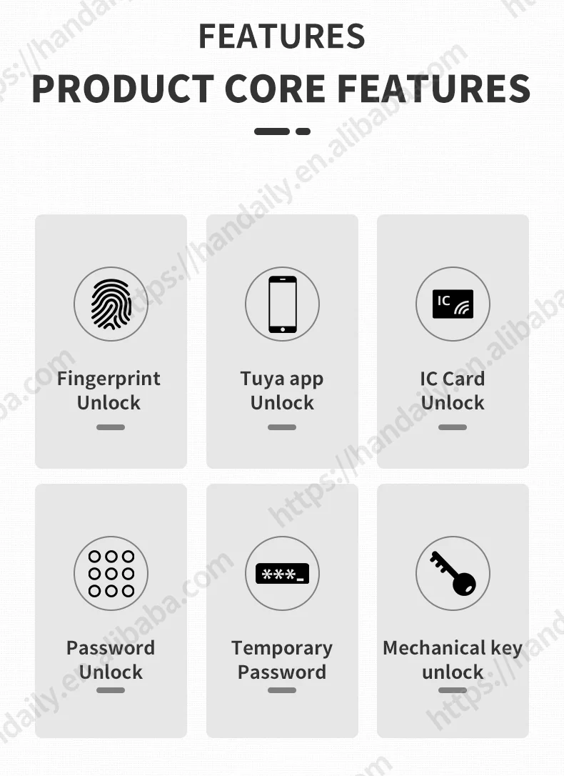 factory price handle tuya wifi fingerprint digital password rfid lock app smart door lock for wooden door apartment home room z4-3