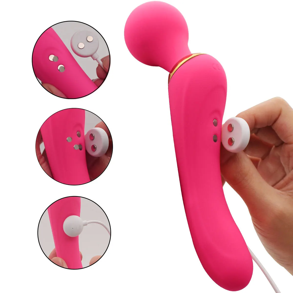 Usb Recharge Handheld Personal Electric Wand Massager Waterproof 10