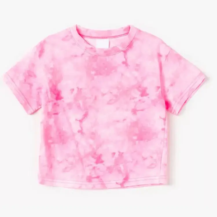 OEM/ODM China Guangdong wholesale Customized hot pink tie-dye t-shirt and skirt  girls clothing sets little girls outfits
