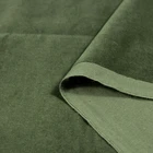 100% 100% Cotton Velvet Fabric Army Green No Stretch Woven Cotton Velour Fabric 100% Cotton Velvet Fabric