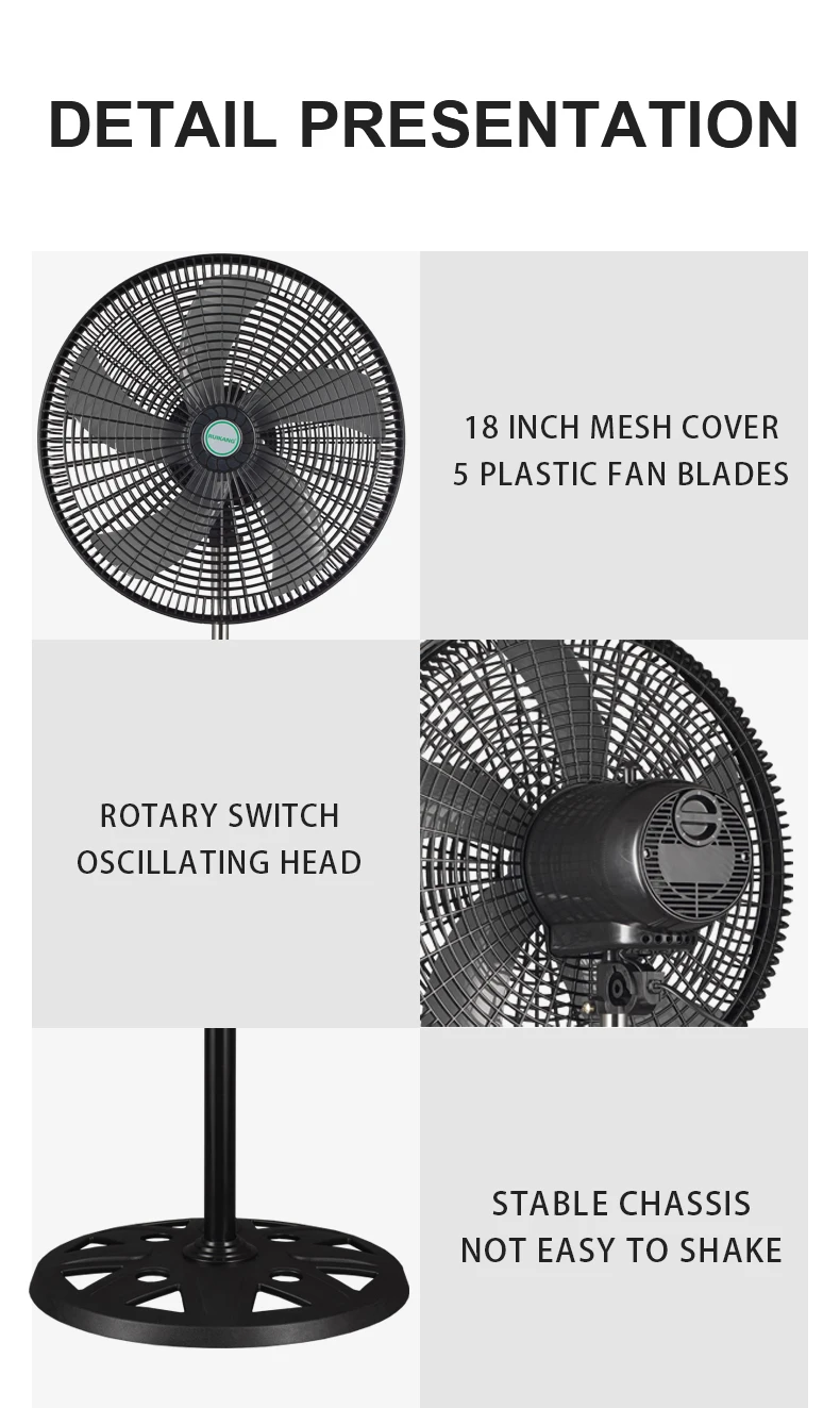 Standing Fan, Plastic, 55W - detail 20