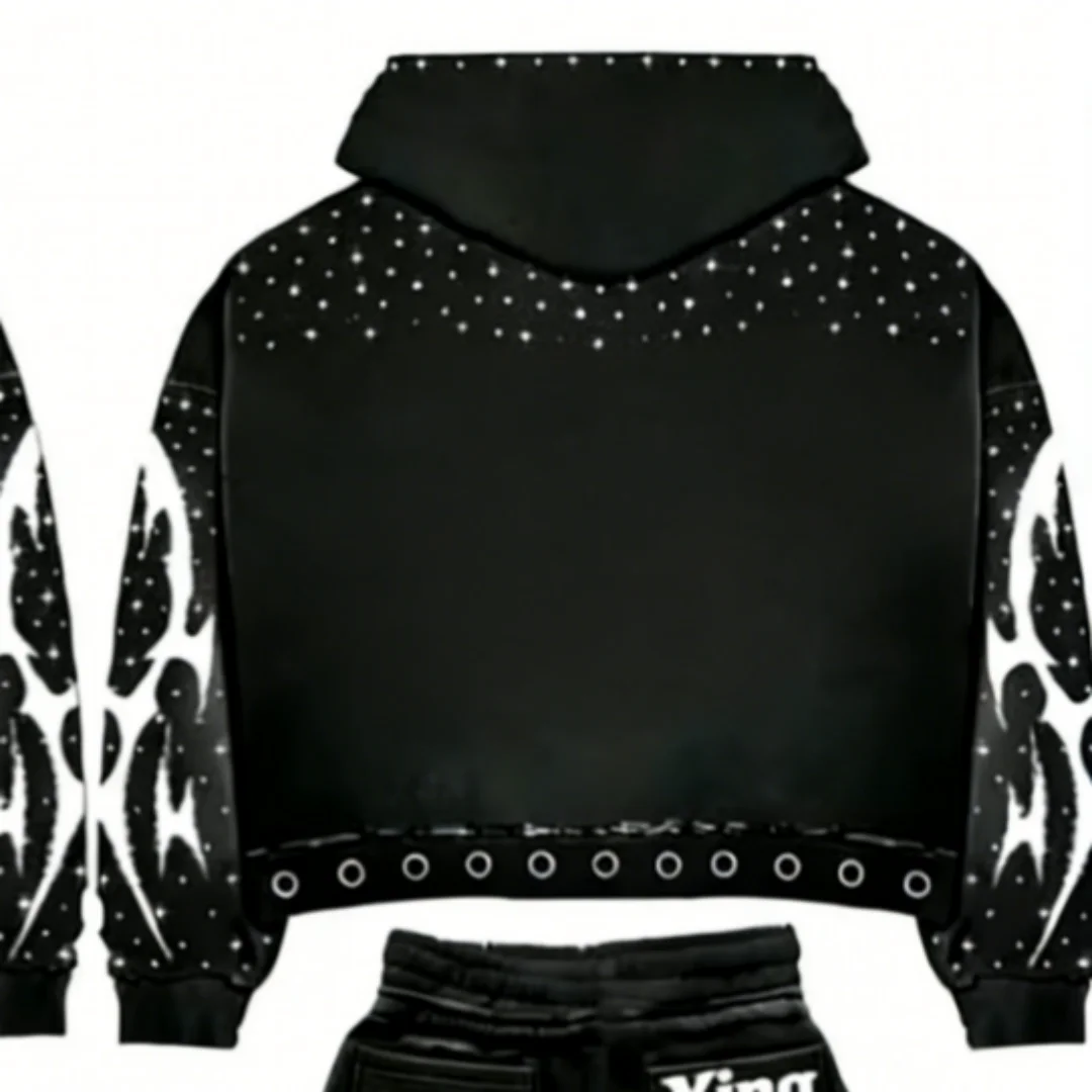 cotton suitfeaturing printingrhinestones and other crafts with further customizations-3