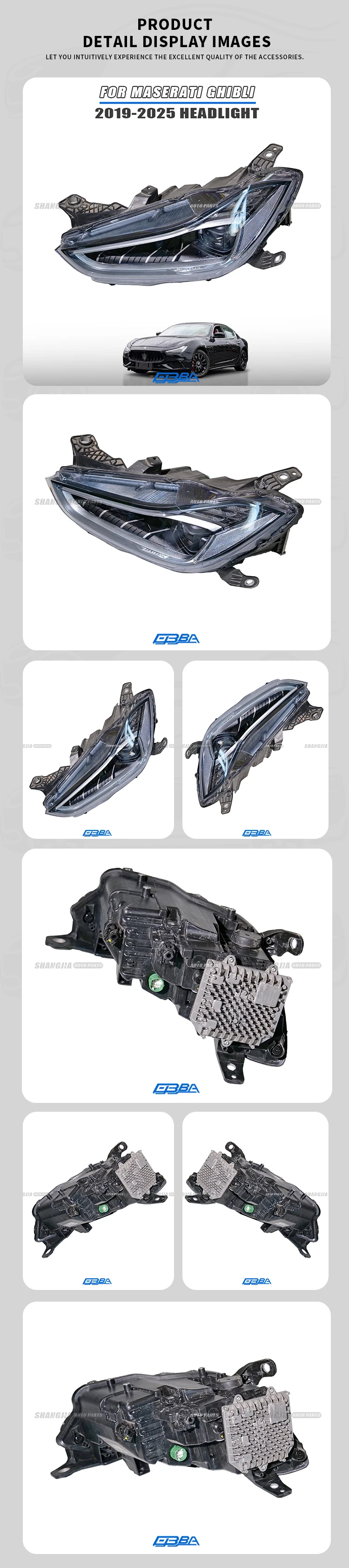 Lighting System For Maserati Ghibli 2019-2025 Left And Right Headlight LED Headlight OE 670100988 670100984 supplier