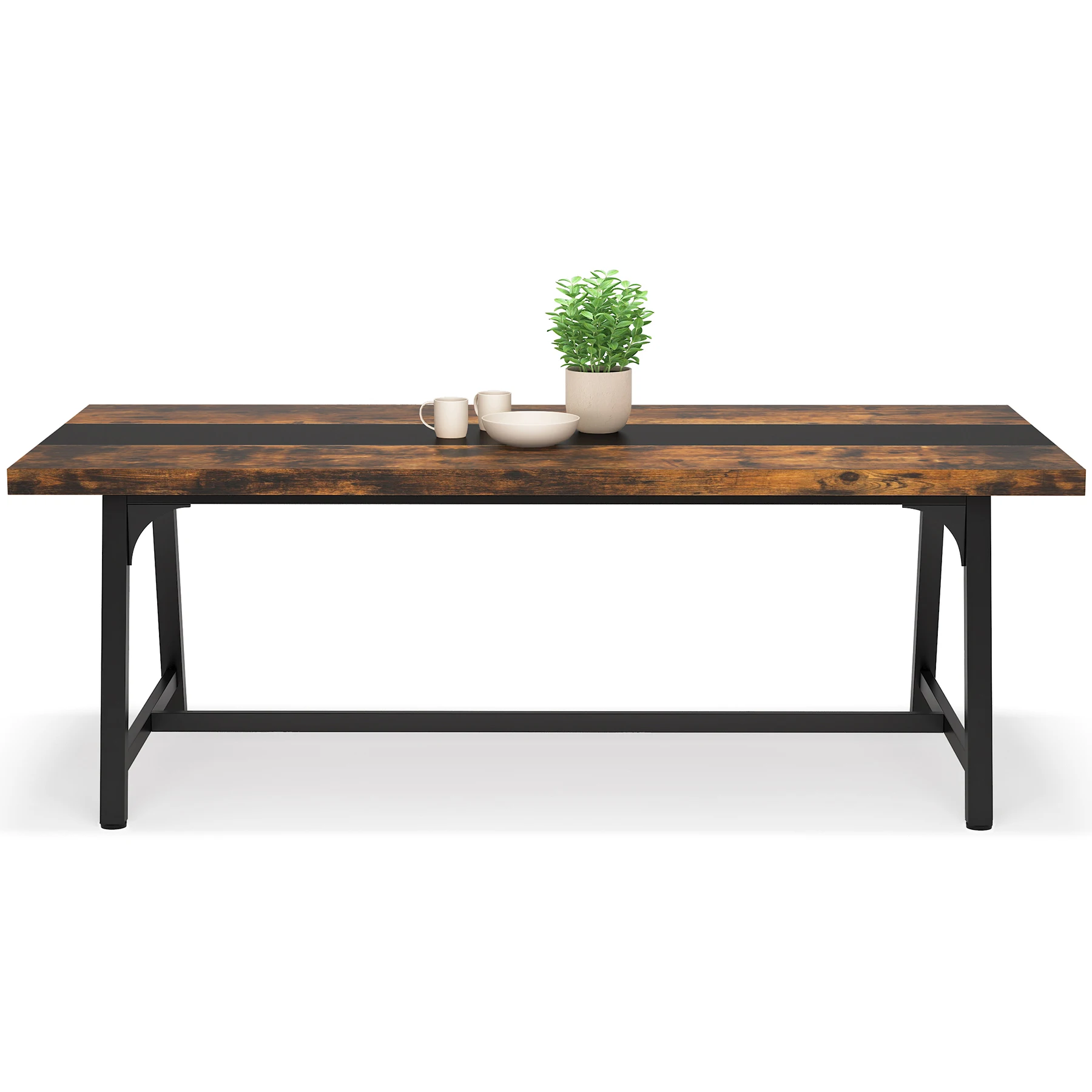 Tribesigns  industrial style  wood dining tables for Kitchen dinning room