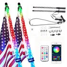 Factory Direct Sale 2PCS Whip Light 2FT 3FT 4FT 5FT 6FT Dream Color LED Whip Lights