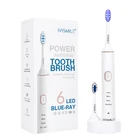 Led Toothbrush Private Label Smart Dental Home Metal Wireless Blue Lights Teeth Whitening Sonic LED Electric Toothbrush