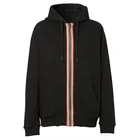 Black Hoddie Finch Garment New Products 2021 Men Hooded Coat Hoodie Black Oversized Contrast Stripes Zip Hoddie