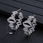 Diamond Unique Earrings Earrings 2021 Gold Inlaid Diamond Lip Shape Hollowed Out Unique Women's Earrings