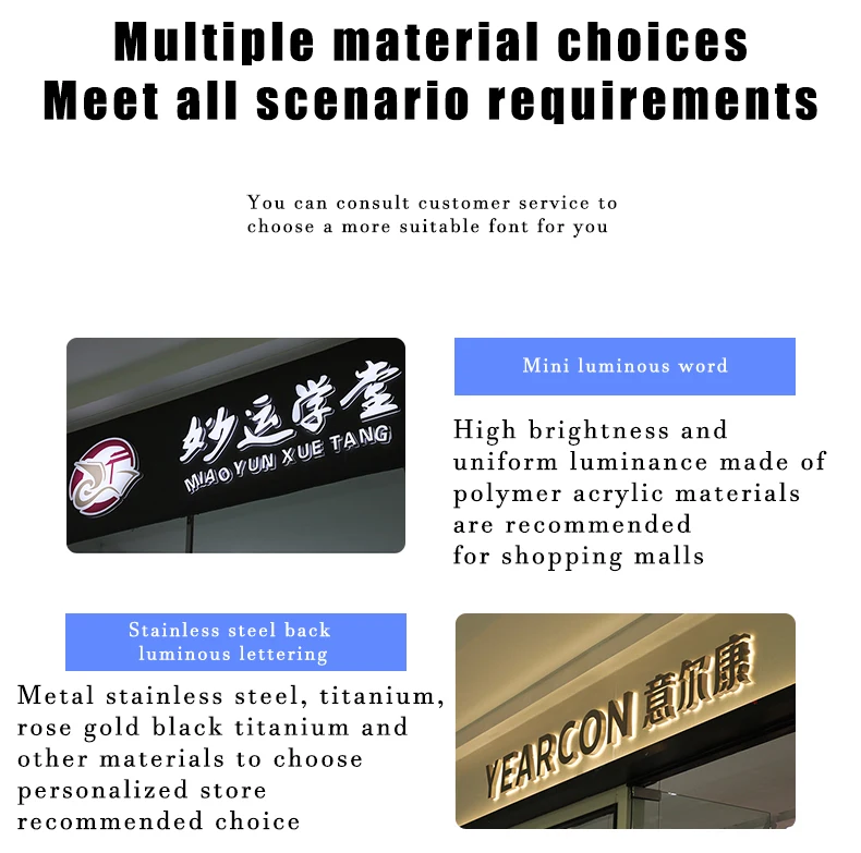 product stainless steel edging acrylic spherical 3d luminous door head billboard customization outdoor advertising letters led sign-11