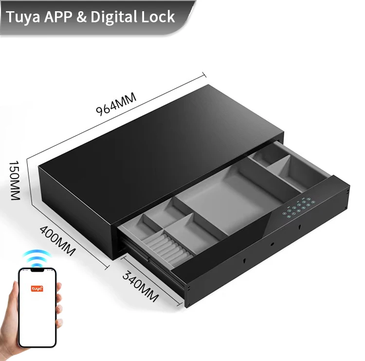 product ceqsafe smart wholesale custom hidden password drawer safe box modern for bedroom living room safe storage-9