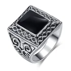 Rings Wholesale Obsidian Personalized Silver Plated Custom Jewelry Couple Rings For Men