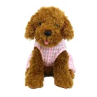 Pet 2021 Spring Summer Fresh Stylish Rib Nylon Knitted With Hollow Grid Dress Skirt For Pet Apparel Clothes