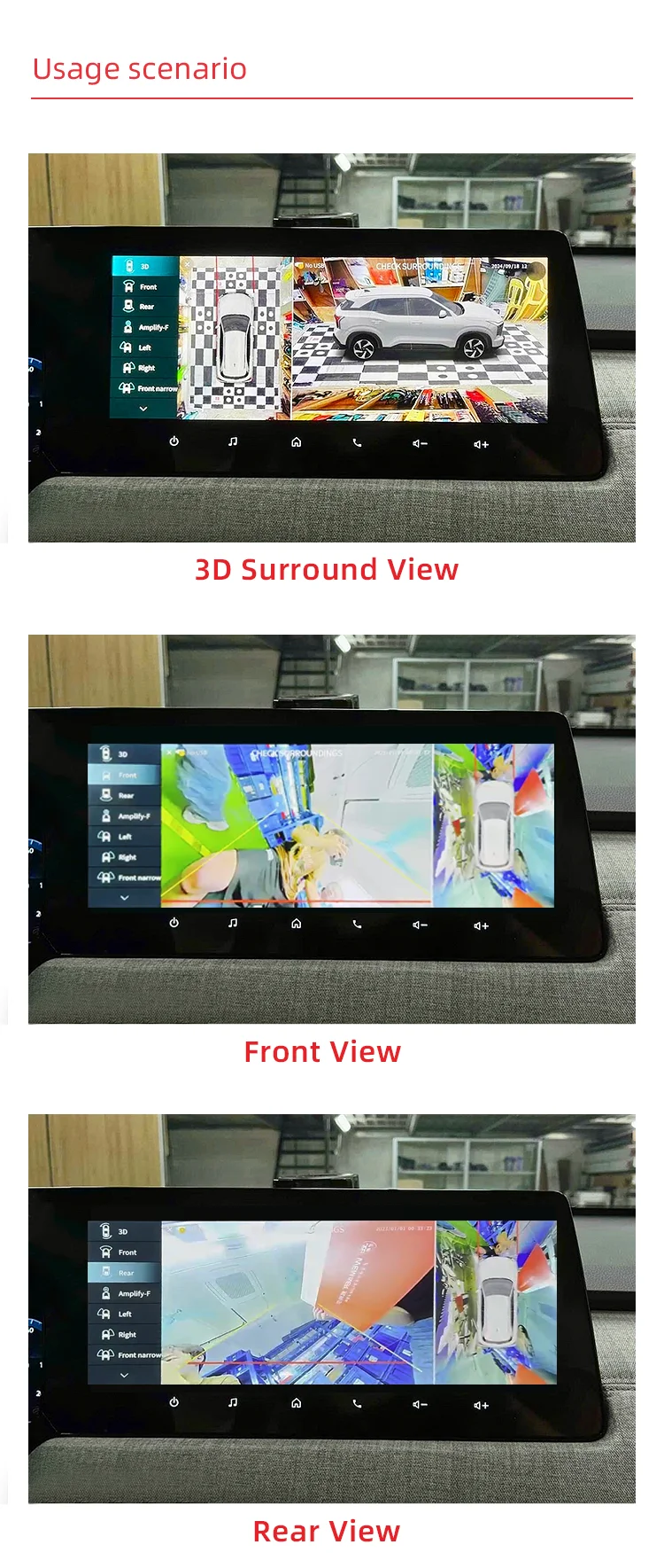 Wemaer 360 Degree Car Camera AVM System for Mitsubishi Xforce Plug and Play Touch Control Module OEM Screen with Digital Signal supplier