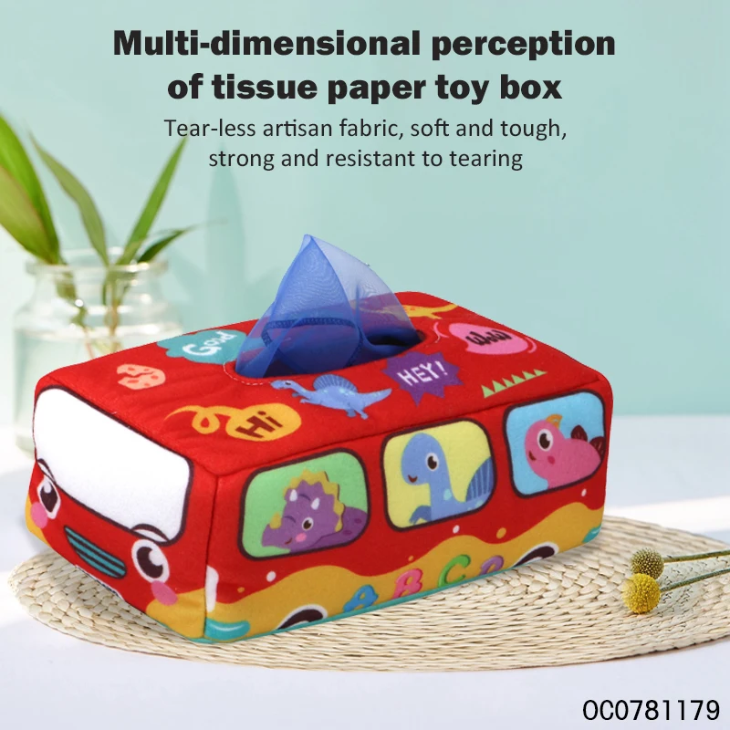 3 pcs 4 inch new montessori clothing tissue paper baby cloth cube toy 2023