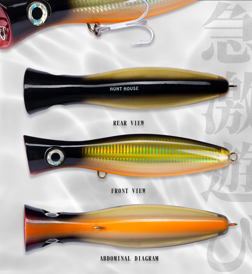 Customized Hard Bait Cm Cm Cm Popper Fishing Lures Top Water Big