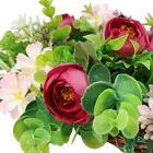 Chrysanthemum Nature Vine Artificial Chrysanthemum Flower Garland Wedding Door Wall Decorative Silk Rose Orchid Wreath