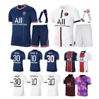Jersey Custom Paris Jersey 2122 Ramos Neymar No. 30 Messi Soccer Uniform Football Shirt Football Jersey Soccer Wear Supplier