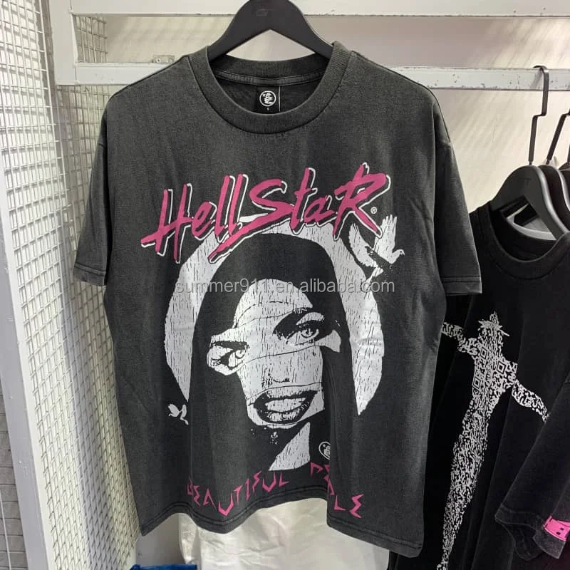 High Quality Hellstar Clothes Vintage Streetwear Men S T Shirt